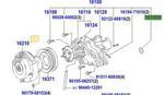 9676124040 - : Engine Water Pump Gasket for Toyota Image