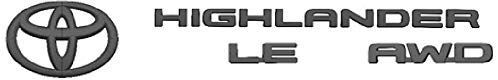PT9484820402 - Exterior: Genuine Toyota 2020 &amp; Newer Highlander LE AWD Black Blackout Emblem Overlays Kit for Toyota Image