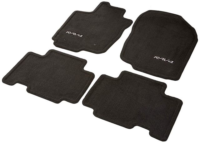 PT2084205111 - Interior: Genuine Toyota 2006-2012 Rav4 Dark Charcoal Carpet Floor Mats Set for Toyota: RAV4 Image