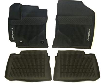 PT9080217002 - Interior: Genuine Toyota 2017-2019 Corolla Black Rubber All Weather Floor Liners/Mats for Toyota: Corolla Image