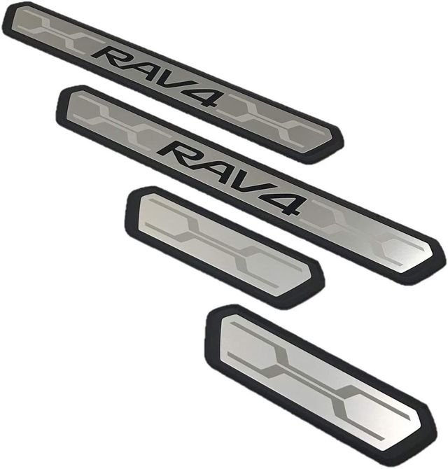 PK38242K01 - Interior: Genuine Toyota RAV4 Etched Stainless Steel Door Sill Guards/Protectors for Toyota Image