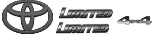 PT9483524302 - Exterior: Genuine Toyota 2024 + Tacoma Limited Matte Black Emblem Overlay Set for Toyota: Tacoma Image
