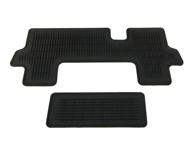 PT9084816602 - Interior: Genuine Toyota Highlander Rubber All Weather Floor Mats/Liners - (Aisle &amp; 3rd row only) Black for Toyota: Highlander, Tundra Image