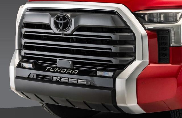 PT9483422410 - Exterior: Genuine Toyota 2022 + Tundra Chrome Lower Front Grill "Tundra" Lettering Insert for Toyota Image