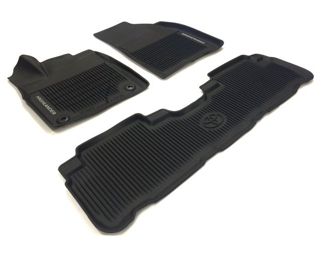 PT9084816502 - Interior: Genuine Toyota 2015-2019 Highlander Rubber All Weather Floor Liners/Mats for Toyota: Highlander Image