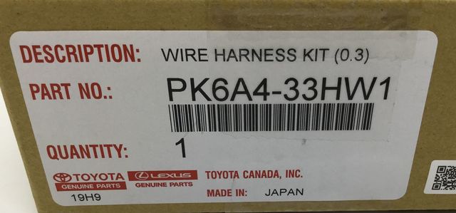 PK6A433HW1 - Serviceable Components: Genuine Toyota 2019 and Newer 4Runner Dashcam Dash Camera Wire Harness Kit for Toyota: 4Runner Image