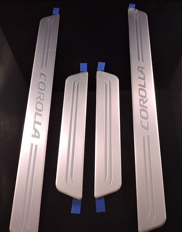 PT22802140 - Interior: Genuine Toyota Corolla Brushed Aluminium Door Sill Protectors for Toyota: Corolla Image
