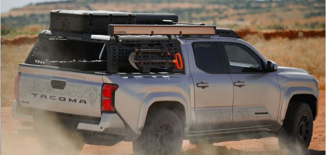 PT9293525002 - Exterior: Genuine Toyota 2024 + Tacoma Black on Clear Graphics Crew Cab Short Bed for Toyota: Tacoma Image