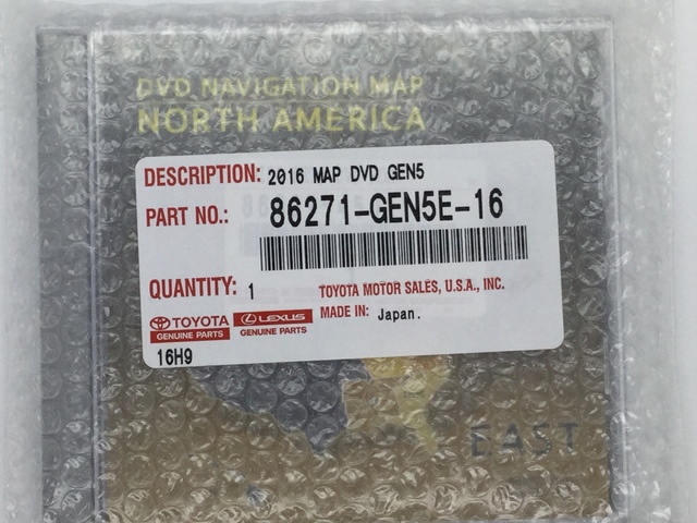 Genuine Toyota Latest Navigation Update DVD East (see