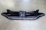 71120T5RA10 - : 15-17 Honda Fit EX &amp; EX-L  Front Grille (Gloss Black with Chrome Strip) for Honda: Fit Image