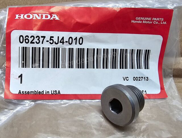 Honda & Acura ATF Drain Screw Plug (QTY 1) 06237-5J4-010 | Honda