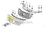 71126TP6A01 - : Right Front Grille Upper Molding, for Honda: Accord Crosstour, Crosstour Image