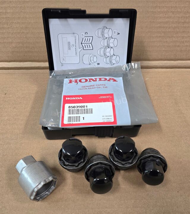 85039001 - Wheels: 2024 PROLOGUE Black Wheel Lock Set for Honda Image