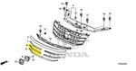 71127TP6A01 - : Right Front Grille Center Molding, for Honda: Accord Crosstour, Crosstour Image