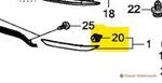 90651T3L003 - : 13-17 HONDA ACCORD, 14-15 CIVIC Reflector Panel Clip for Honda: Accord, Civic, Clarity Image