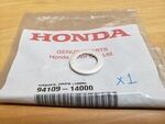 9410914000 - : (Qty 1) Honda &amp; Acura 14mm Oil Drain Plug Washer 94109-14000 for Honda: Accord, Accord Crosstour, Civic, Civic del Sol, Clarity, CR-V, CR-Z, Crosstour, CRX, Element, Fit, HR-V, Insight, Odyssey, Passport, Pilot, Prelude, Ridgeline, S2000, Wagovan Image