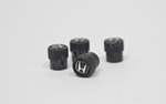 8W48PL4100A - Wheels: Valve Stem Caps, H Mark, Black for Honda Image