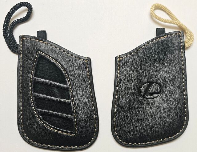 PT42000184L7 - Security: Lexus OEM Factory Key FOB Protector Cover Black / Tan Stitch for Lexus: GX460 Image
