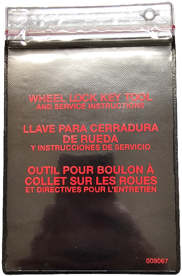 PT27606999 - Serviceable Components: 2006-2023 Lexus - Wheel Lock Pouch for Lexus: CT200h, ES330, ES350, GS F, GS Turbo, GS200t, GS300, GS350, GS430, GS450h, GS460, GX460, IS F, IS200t, IS250, IS300, IS350, LS460, LS600h, RC F, RC350 Image