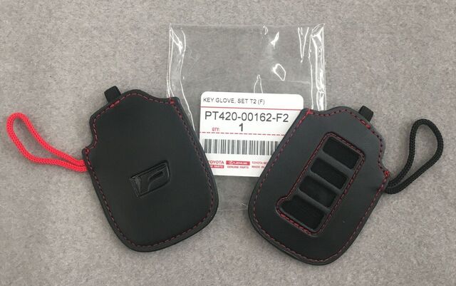 PT42000162F2 - Security: 2015-2024 Lexus - Key Gloves, Black With Red Stitching for Lexus: GS F, GS Turbo, GS200t, GS300, GS350, GS450h, IS200t, IS250, IS300, IS350, IS500, NX200t, NX300, NX300h, RC F, RC Turbo, RC200t, RC300, RC350, RX350, RX350L, RX450h Image