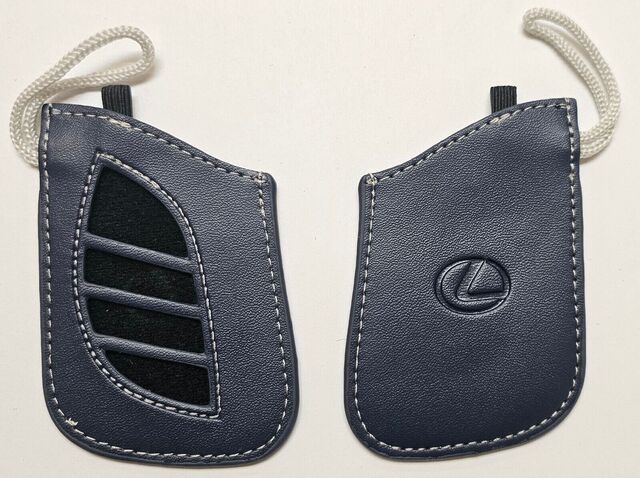 PT42000184L6 - Security: Lexus OEM Factory Key FOB Protector Navy Blue / White Stitch for Lexus Image