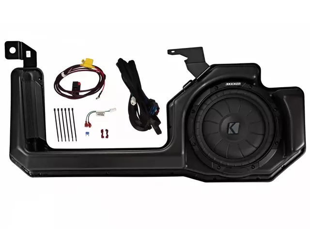 19417164 - Electronics: 2019-2025 Silverado &amp; Sierra NEW OEM GM Kicker 200-Watt Subwoofer Kit 19417164 for Chevrolet: Silverado 1500, Silverado 1500 LTD, Silverado 2500 HD, Silverado 3500 HD | GMC: Sierra 1500, Sierra 1500 Limited, Sierra 2500 HD, Sierra 3500 HD Image