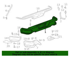 85750284 - Primed Rear Bumper Impact Bar 2019-2026 GM | Chevrolet Parts ...