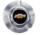 9597991 - : Button Style Center Cap with Bowtie Logo for Chevrolet: Avalanche, Silverado 1500, Suburban 1500, Suburban 2500, Tahoe Image