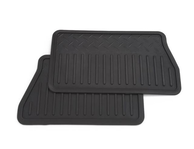 19300744 - Interior: Floor Mats, All-Weather, Rear Black for Chevrolet: Silverado 1500, Silverado 2500 HD, Silverado 3500 HD | GMC: Sierra 1500, Sierra 2500 HD, Sierra 3500 HD Image