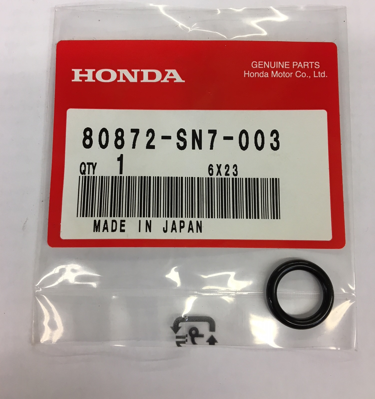 80872SN7003 - : Discharge Hose O-Ring for Honda: Accord, Civic, Clarity, CR-V, CR-Z, Crosstour, Fit, HR-V, Insight, Odyssey, Passport, Pilot, Prelude, Ridgeline Image
