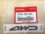 75723SWAA01 - Body: Label for Honda Image