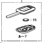 35118TY4A00 - : Keyless Entry Transmitter for Honda: CR-V, Crosstour Image