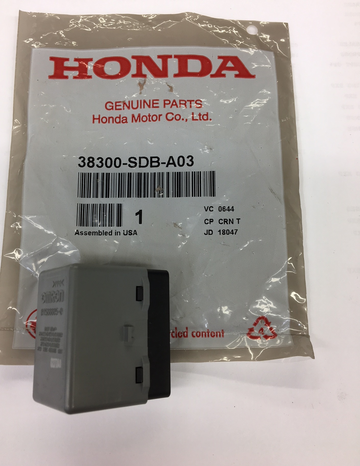 38300SDBA03 - Electrical: Turn Signal &amp; Hazard Flasher for Honda Image