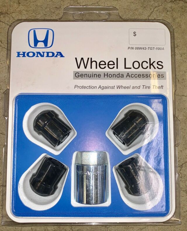 8W42TG7101A - : Wheel Locks, Black for Honda Image