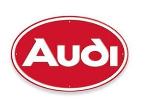 Classic Audi Oval Metal Sign