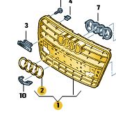 4G8853651T94 - : Center Main Grille for Audi Image