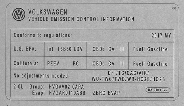 6K010005J - : Emission for Audi Image