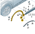 4M0853717EGRU - : Wheel Opening Molding for Audi Image