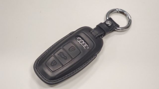 AR004BLK - : NEW AUDI MODEL REMOTE KEY COVER - BLACK LEATHER - for Audi Image