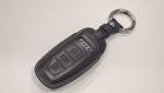 AR004BLK - : NEW AUDI MODEL REMOTE KEY COVER - BLACK LEATHER - for Audi Image