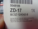 BC3Z12A342B - : Glow Plug for Ford: F-250 Super Duty, F-350 Super Duty, F-450 Super Duty, F-550 Super Duty Image