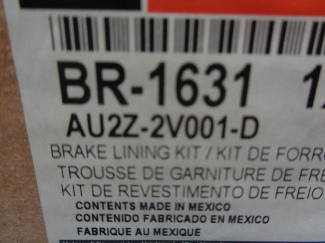 AU2Z2V001D - Unclassified: Brake Pads Front for Ford: E-250, E-350 Super Duty, F-250 Super Duty, F-350 Super Duty, F-450 Super Duty, F-550 Super Duty Image