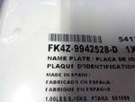 FK4Z9942528D - Body: Nameplate for Ford Image