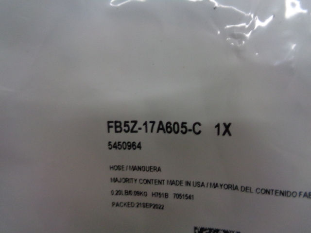 FB5Z17A605C - : Windshield Washer Hose for Ford Image