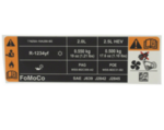 NZ6Z1503050B - : A/C System Information Label for Ford Image