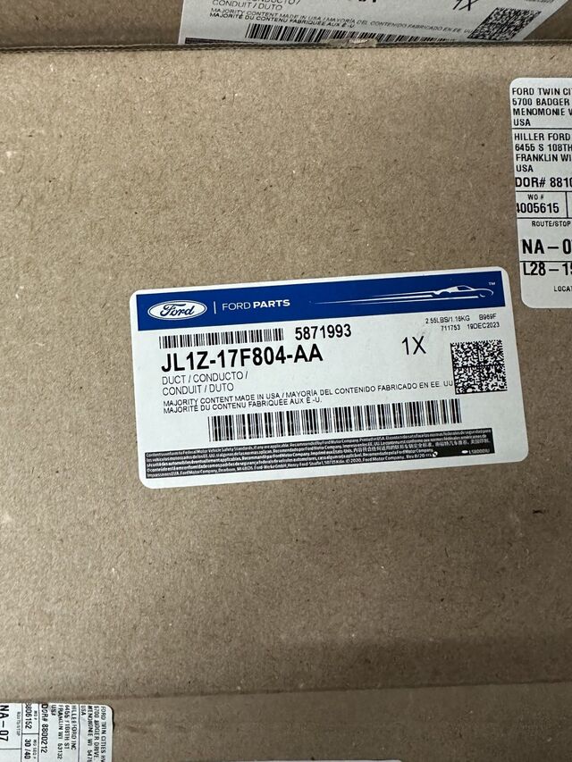 JL1Z17F804AA - : Air Duct for Ford Image