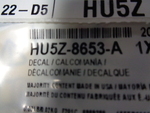 HU5Z8653A - Body: Warning Label for Ford Image