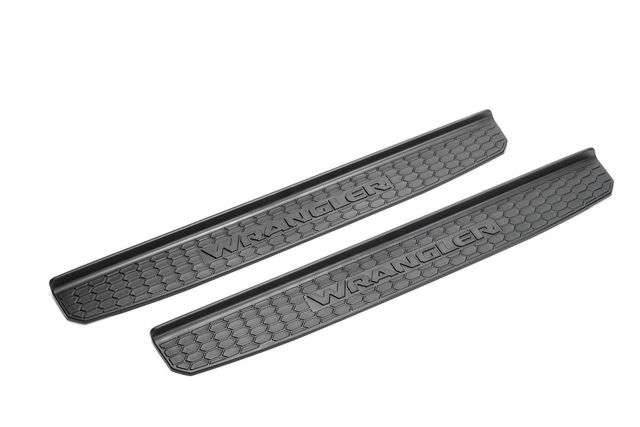82215393 - Exterior Accessories: 82215393 Door Sill Guards Molded Jeep Wrangler JL 2 Door (2018-2026) Mopar OEM for Jeep: Wrangler Image