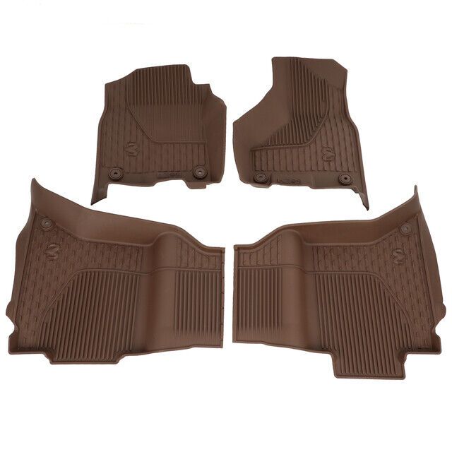 82215755AD - Interior Accessories: All-Weather Mats - Crew Cab With Bucket Seats - Brown for Ram: 2500, 3500 Image