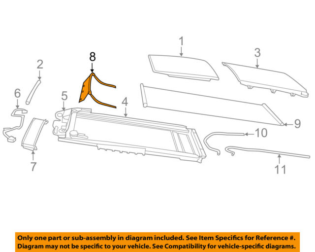 68086581AA - Body Sheet Metal Except Doors: Sunroof Wind Deflector for Mopar Image